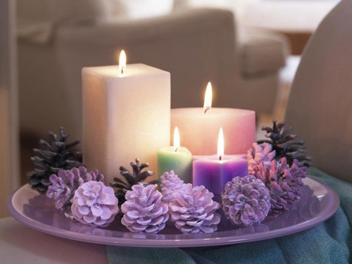 композиции из свечей для украшения стола