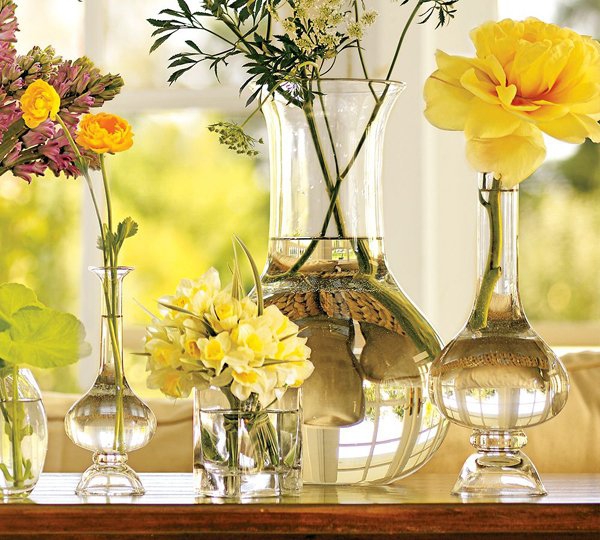 вазы из прозрачного стекла